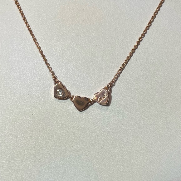 Coach Jewelry - NWOT Coach Hearts Rosegold Necklace #F90610